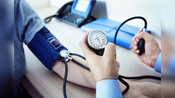 Checking blood pressure.